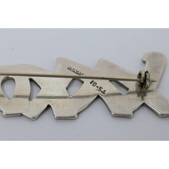 Mexican TS 01 Silver XO Love Kisses Brooch Pin - Picture 6 of 7